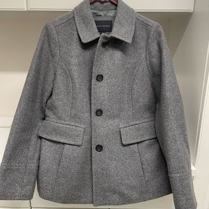 Banana Republic Peacoat Size  M Womens Gray Wool Button Up Front Pockets Coat